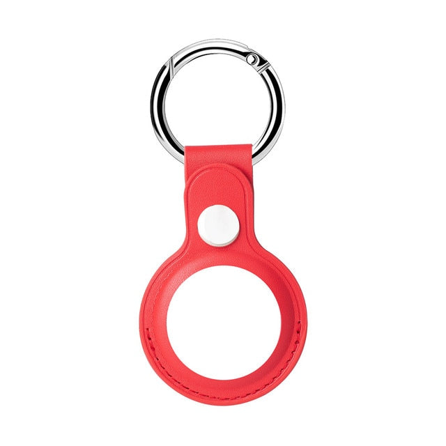 Leather AirTag Case Keychain