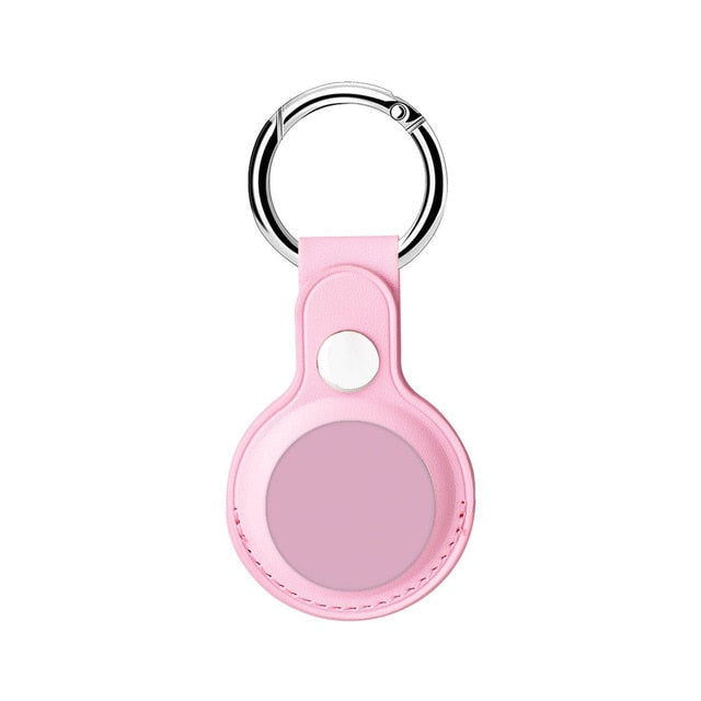 Leather AirTag Case Keychain