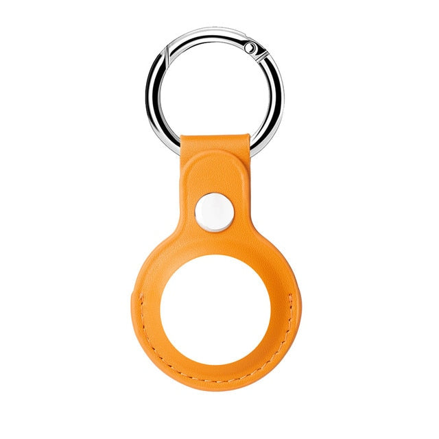 Leather AirTag Case Keychain