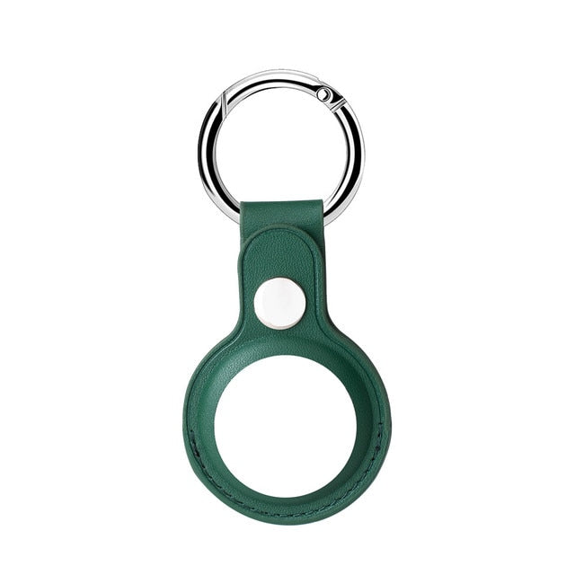 Leather AirTag Case Keychain