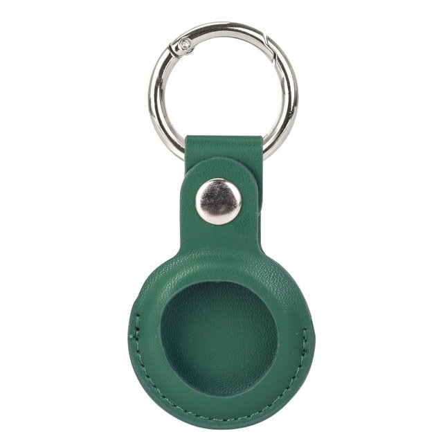 Leather AirTag Case Keychain