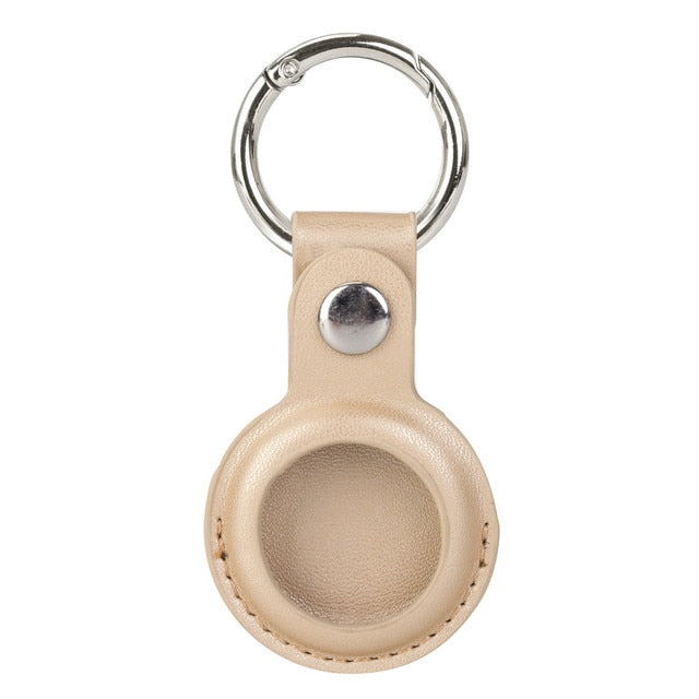 Leather AirTag Case Keychain