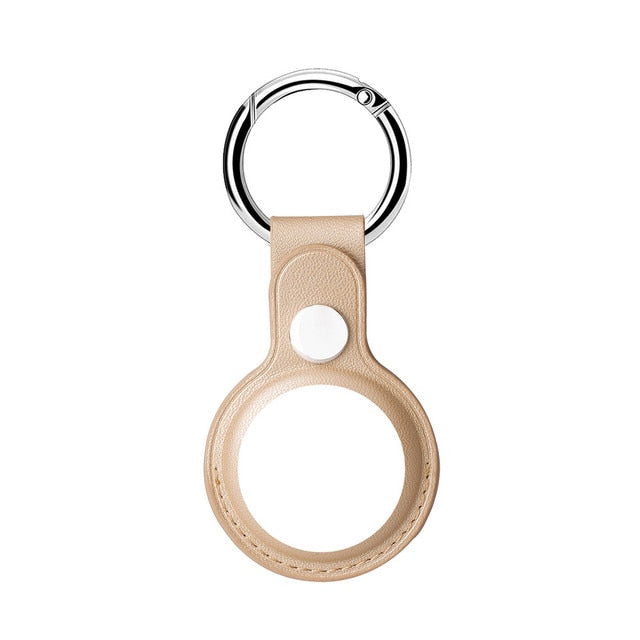 Leather AirTag Case Keychain