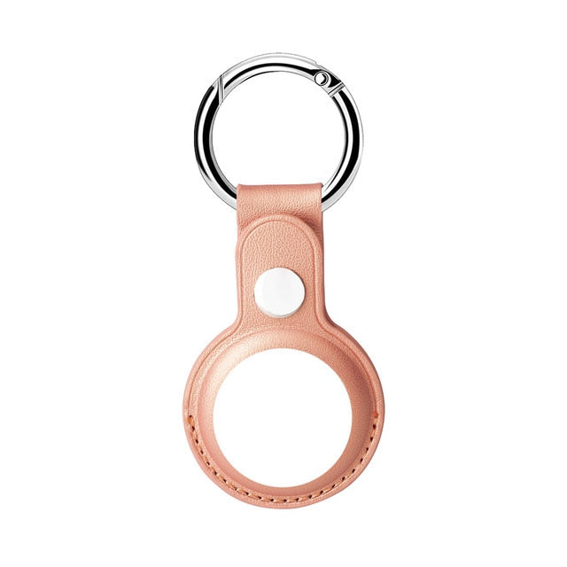 Leather AirTag Case Keychain