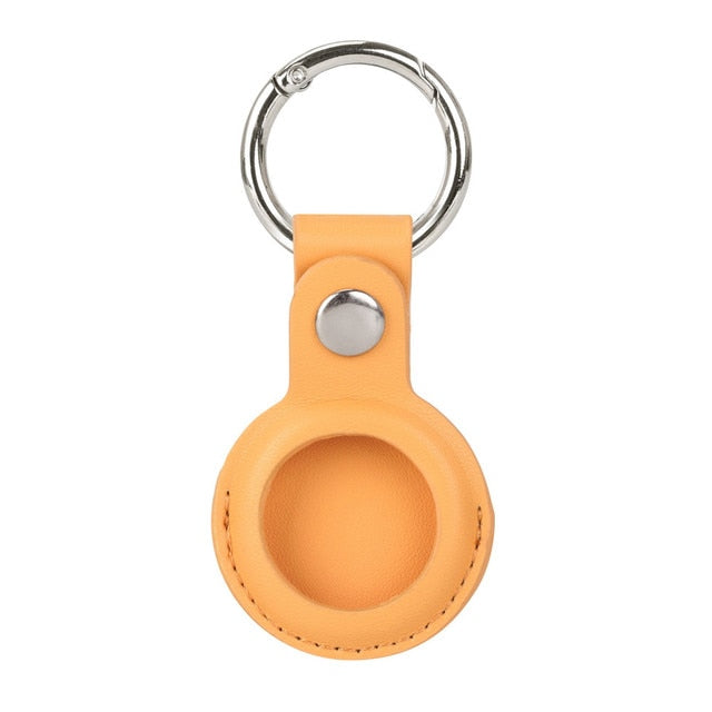 Leather AirTag Case Keychain