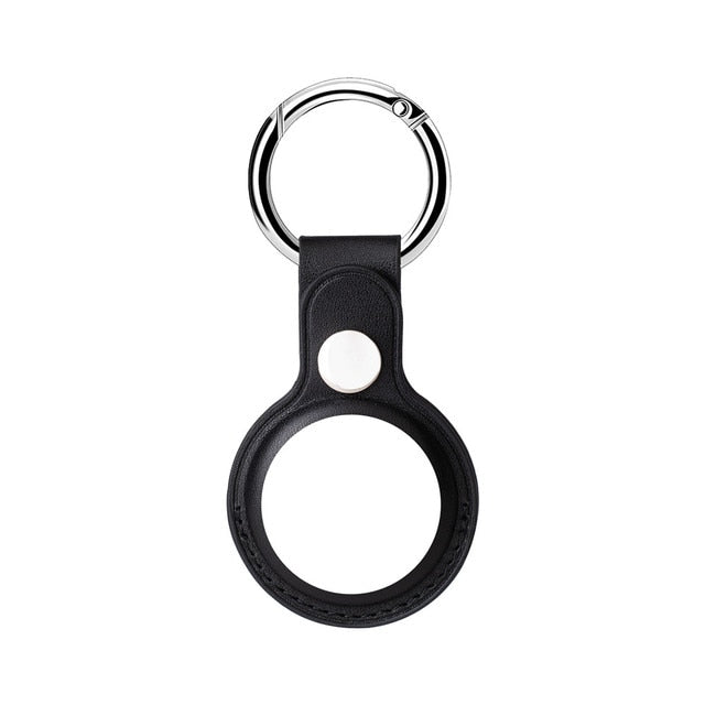 Leather AirTag Case Keychain