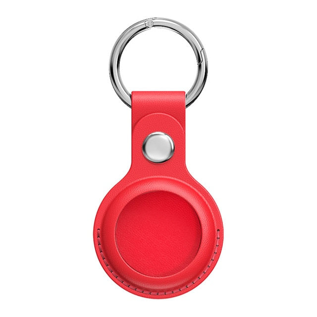 Leather AirTag Case Keychain