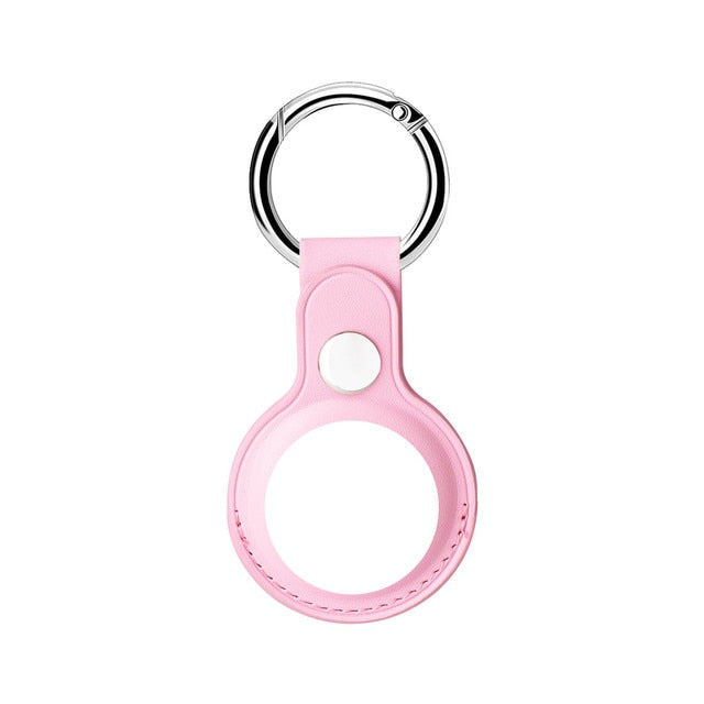 Leather AirTag Case Keychain