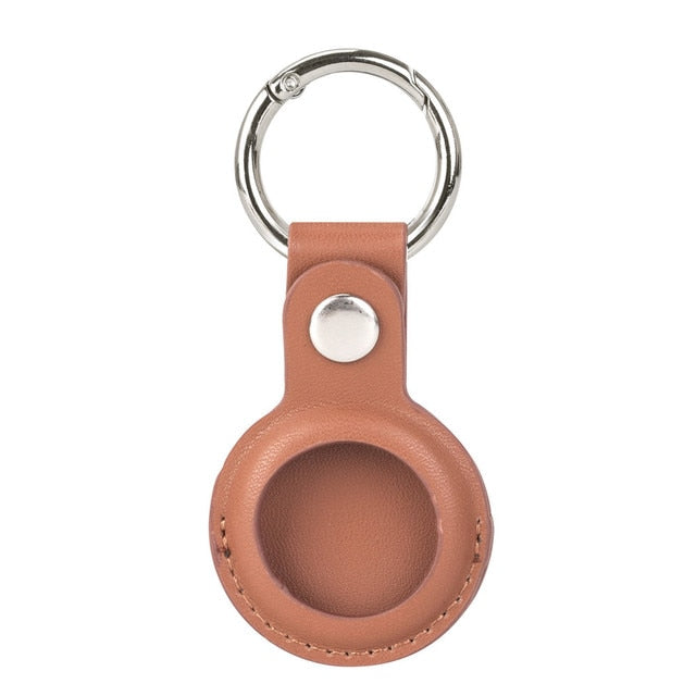 Leather AirTag Case Keychain