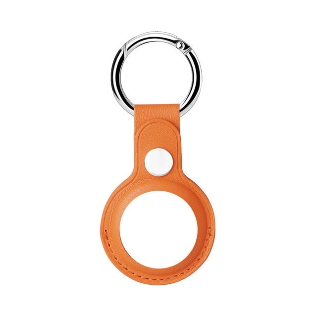 Leather AirTag Case Keychain